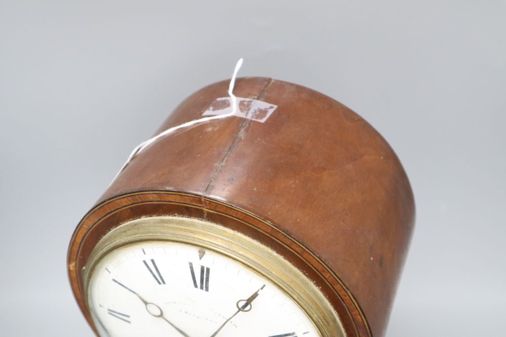 A mahogany balloon cased clock, with French movement, height 40cm - Image 3 of 5