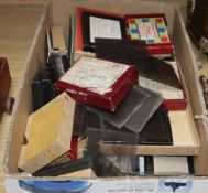 A box of lantern slides / negatives