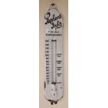 A Stephens' Inks enamel thermometer sign, glass bulb lacking, overall length 91cm