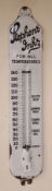 A Stephens' Inks enamel thermometer sign, glass bulb lacking, overall length 91cm