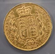 A Victoria gold sovereign, 1846, GF.