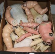 Two boxes of assorted bodies, four complete