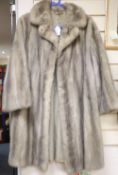 A silver grey mink jacket