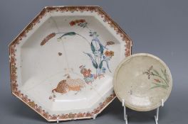 Two early Japanese Arita dishes, largest diameter 25cmCONDITION: Largest dish has been smashed and