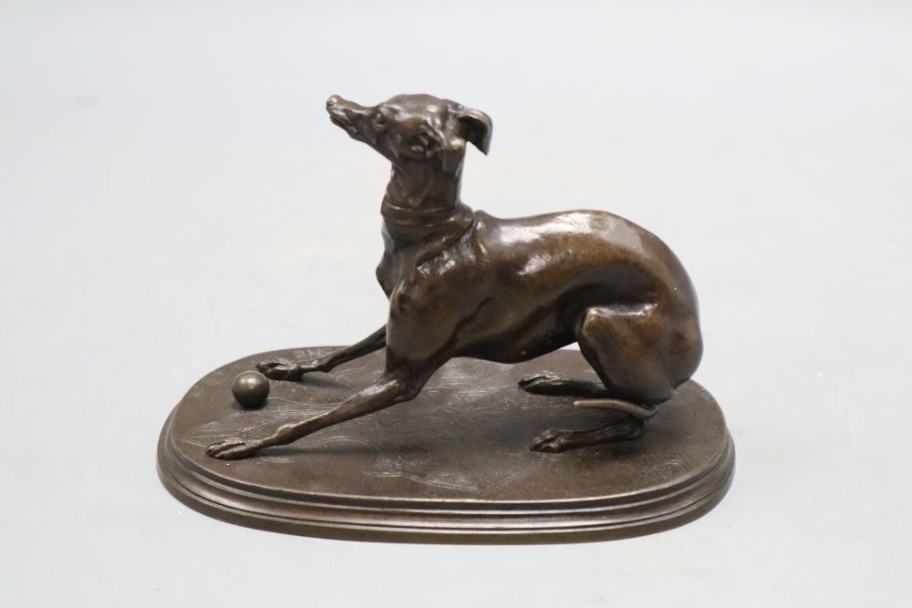 After P.J. Mene. A bronze greyhound - Image 3 of 3