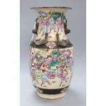 A Chinese famille crackle glaze vase, late 19th century, height 34cmCONDITION: Crazing as to be