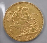 A Victoria gold sovereign, 1880, AVF.