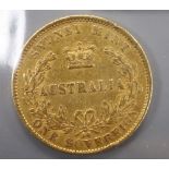 A Victoria gold sovereign, 1880S, VF.