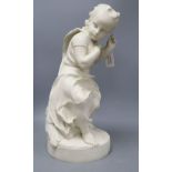 A 19th century Copeland parian ware figure 'On the Seashore', after Joseph Durham, height