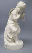 A 19th century Copeland parian ware figure 'On the Seashore', after Joseph Durham, height