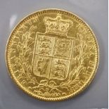 A Victoria gold sovereign, 1873S, VF.