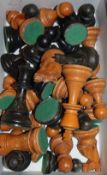 An ebony and boxwood chess set