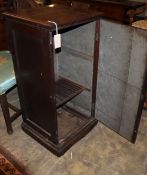 A Victorian mahogany plate warming cabinet, W.44cm, D.42cm, H.92cm