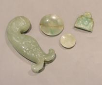 Four Chinese jade carvings