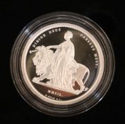 A Royal Mint Great Engravers Collection 2019 'Una and the Lion' UK Two-Ounce Silver Proof Coin after