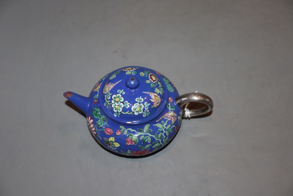 A Chinese enamel painted miniature teapot - Image 2 of 3