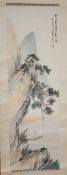 Four Chinese scroll paintings on silk