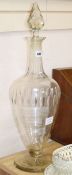 A glass carboy, c.1860, height 70cm