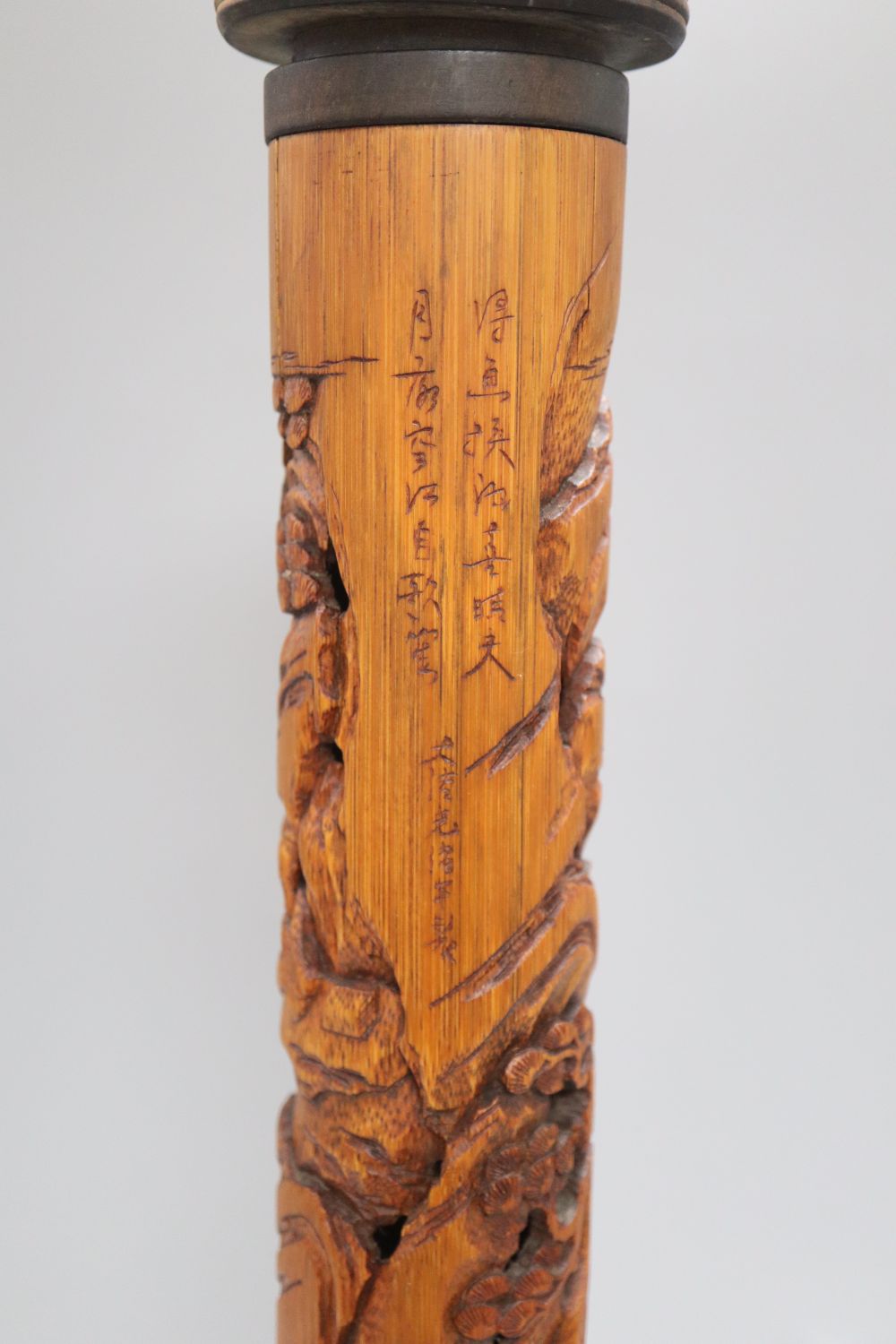 A bamboo scroll case, length 47.5cm - Bild 4 aus 4