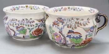 Two Masons chamberpots, c.1840