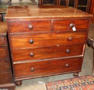 An early Victorian mahogany chest, W.106cm, D.50cm, H.104cm