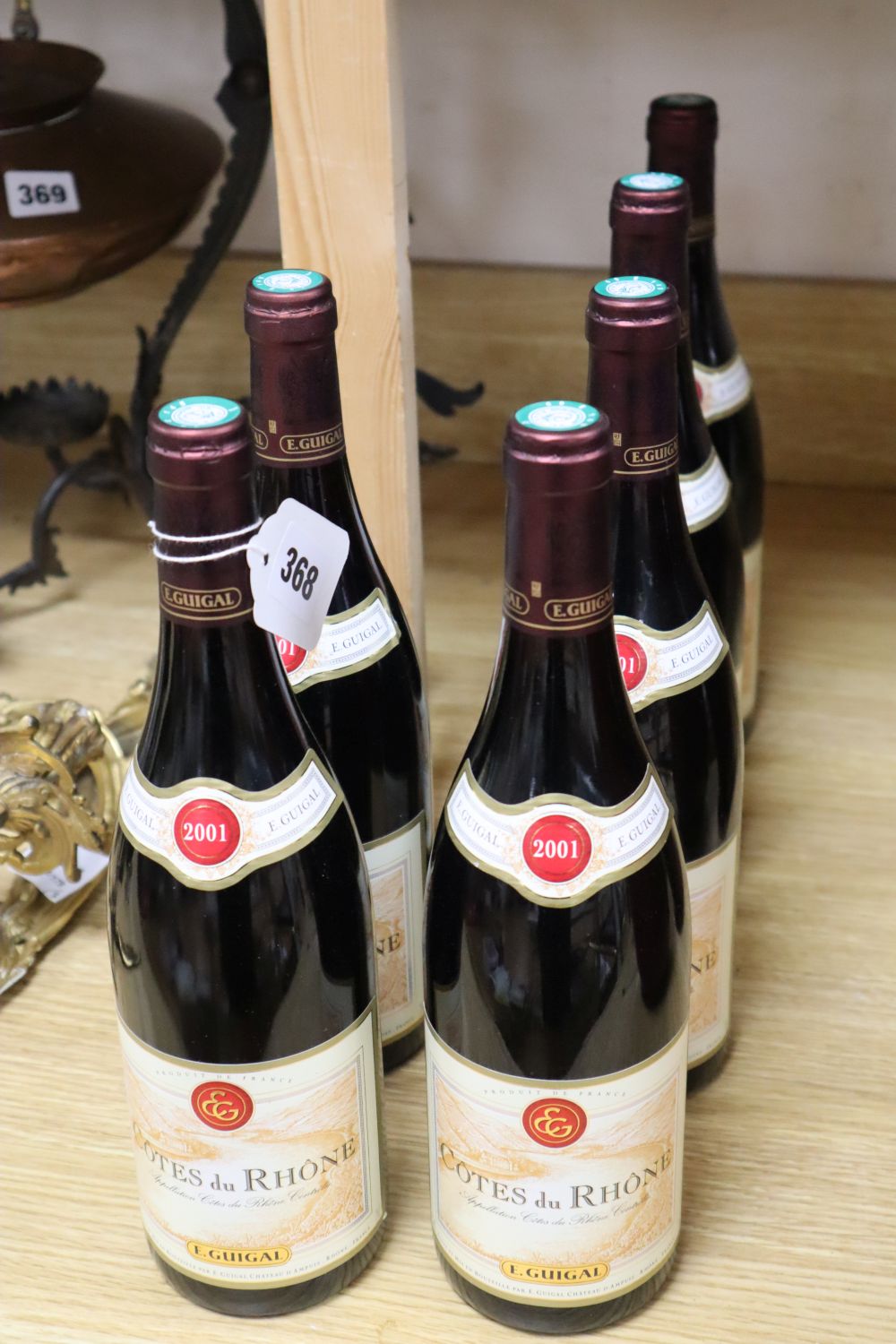 Six bottles of E. Guigal Cotes du Rhone, 75cl, 2001 - Image 2 of 2