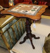 A Victorian oak speciman marble topped occasional table, W.56cm, D.47cm, H.70cmCONDITION: The top is