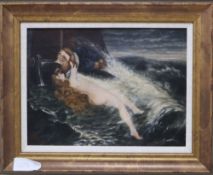 Edwin Howland Blashfield (1883), oil on canvas, Siren kissing a sailor, monogrammed and dated