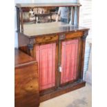 A Regency rosewood mirrored back chiffonier, W.96cm, D.36cm, H.125cmCONDITION: The superstructure