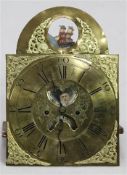 A George III brass longcase clock movement, marked John Lanyon, BradfordCONDITION: The movement is