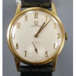 A gentleman's 1960's steel and gold plated Omega manual wind wrist watch.CONDITION: Case 34mm. Crown