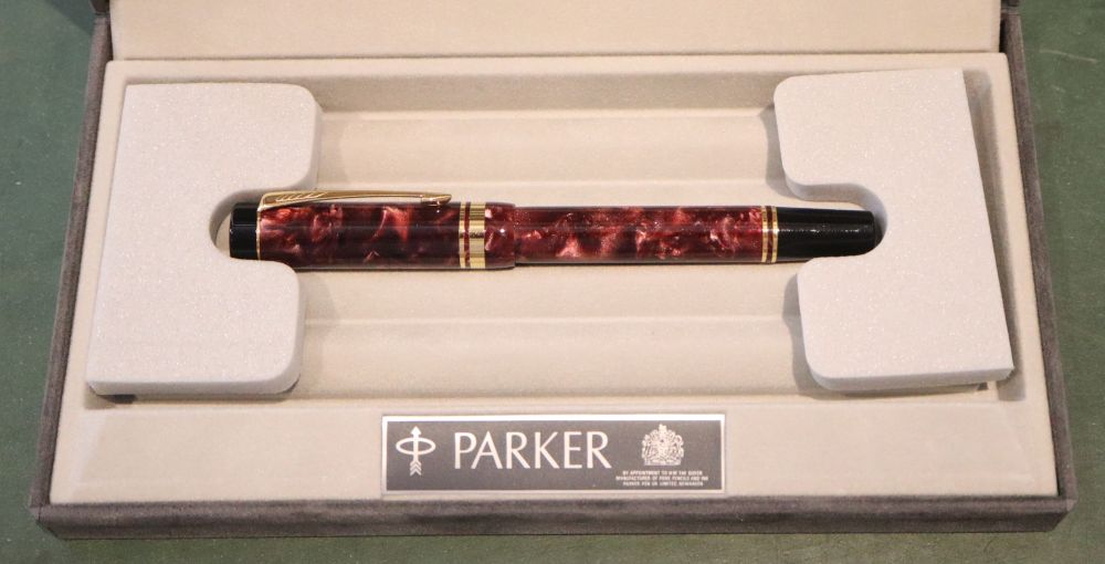 A boxed and cased Parker Duofold Centennial