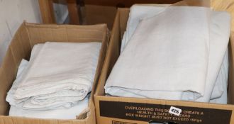 Eight French Provincial linen sheets