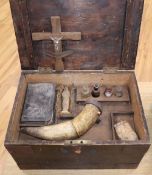 A pine cased exorcism and vampire slaying kit