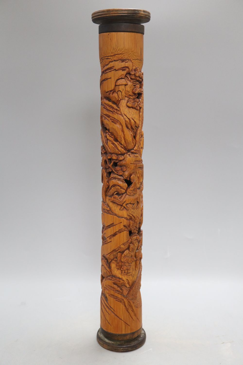 A bamboo scroll case, length 47.5cm - Bild 2 aus 4