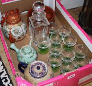 A collection of Chinese ceramics / European glassware