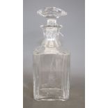 A Baccarat glass decanter, height 24cm