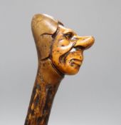 A novelty walking stick, c.1890, length 90cm