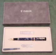 A cased Parker Duofold International Morden pen