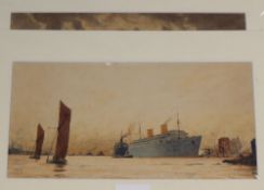 Herbert Touzeau Ahier (20thC.), three watercolours, Pool of London, Battersea and Westminster from