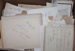 A large collection of miscellaneous autographs on piece, including Air Commodore 'Archie'