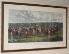 Hunt after Herring, aquatint, 'Fores's National Sports'. 'The Start for the Memorable Derby of