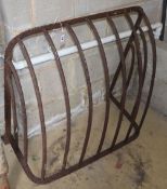 A wrought iron hay feeder, W.76cm, D.43cm, H.80cm