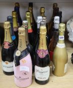 Assorted champagnes and sparkling wines