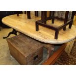 An 18th century style pine tavern table, W.180cm, D.84cm, H.76cm