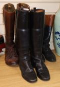Three pairs of gentleman's riding boots