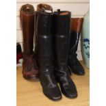 Three pairs of gentleman's riding boots