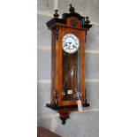 A Vienna style regulator wall clock, by Junghan, W.30cm, H.78cmCONDITION: We do not guarantee