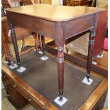 An early Victorian mahogany side table, W.83cm, D.48cm, H.73cm