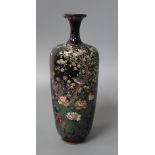 A Japanese cloisonne vase, height 15cm (a.f.)